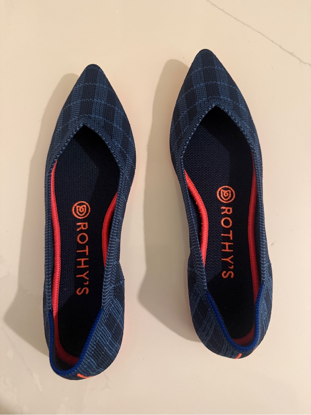 Rothy's Retired Indigo Gingham Size 7